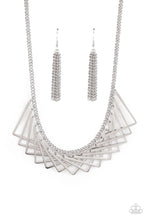 Load image into Gallery viewer, Metro Mirage - Silver V-shape Frame Necklace - Demetra's Bling Boutique
