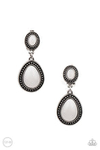 Load image into Gallery viewer, Carefree Clairvoyance - White Clip - On Earrings - Demetra's Bling Boutique
