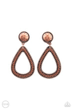 Load image into Gallery viewer, Beyond The Borders - Copper Clip On Earrings - Demetra's Online Bling Boutique

