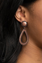 Load image into Gallery viewer, Beyond The Borders - Copper Clip On Earrings - Demetra's Online Bling Boutique
