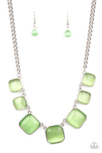 Load image into Gallery viewer, Aura Allure - Green Cat's Stone Eye Necklace - Demetra's Bling Boutique
