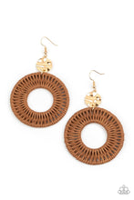 Load image into Gallery viewer, Total Basket Case - Brown Earrings - Demetra's Bling Boutique
