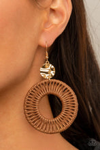 Load image into Gallery viewer, Total Basket Case - Brown Earrings - Demetra's Bling Boutique
