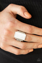 Load image into Gallery viewer, Mystical Marinas - White Iridescent White Shell Like Ring - Demetra's Bling Boutique
