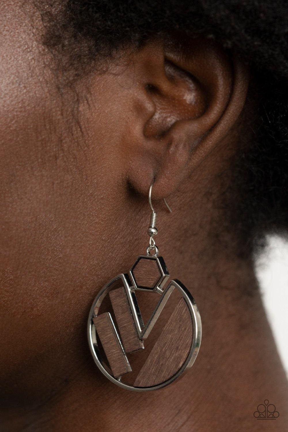 Petrified Posh - Brown Earrings - Demetra's Bling Boutique