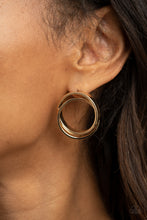 Load image into Gallery viewer, Paparazzi Always In The Loop - Gold Earrings
