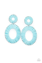 Load image into Gallery viewer, Foxy Flamenco - Blue Earrings - Demetra's Bling Boutique
