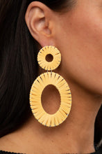 Load image into Gallery viewer, Foxy Flamenco - Yellow Earrings - Demetra's Bling Boutique
