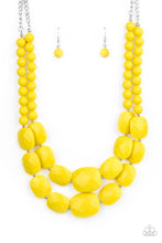 Load image into Gallery viewer, Resort Ready - Yellow Beaded Oversize Beaded Necklace - Demetra's Bling Boutique
