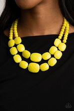 Load image into Gallery viewer, Resort Ready - Yellow Beaded Oversize Beaded Necklace - Demetra's Bling Boutique
