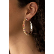 Load image into Gallery viewer, A CORK In The Road - Multi Splattered Multicolored Earrings - Demetra's Bling Boutique
