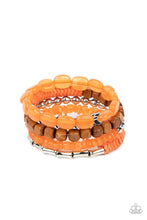 Load image into Gallery viewer, Outdoor Retreat - Orange Acrylic Bracelet - Demetra's Bling Boutique
