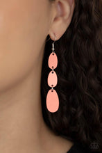 Load image into Gallery viewer, Rainbow Drops - Orange Oval Frame Earrings - Demetra's Bling Boutique
