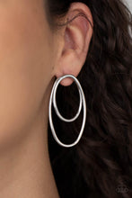 Load image into Gallery viewer, So OVAL-Dramatic - Silver Earrings - Demetra's Bling Boutique

