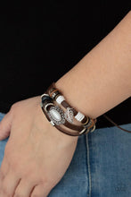 Load image into Gallery viewer, Mystically Mediterranean - White Leather Bracelet - Demetra's Bling Boutique
