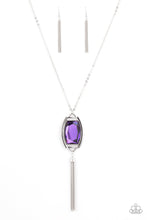 Load image into Gallery viewer, Timeless Talisman - Oversized Purple Gem Necklace - Demetra's Bling Boutique
