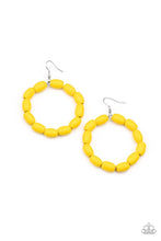 Load image into Gallery viewer, Living The WOOD Life - Yellow Wooden Bead Earrings - Demetra's Bling Boutique
