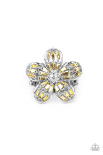 Load image into Gallery viewer, Botanical Ballroom - Yellow Emerald - Style Rhinestone Ring - Demetra's Bling Boutique
