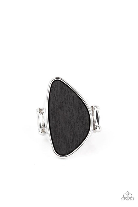 Perfectly Petrified - Black Rustic Wood Ring - Demetra's Bling Boutique