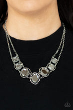 Load image into Gallery viewer, Absolute Admiration - Silver Hammered Asymmetrical Necklace - Demetra's Bling Boutique
