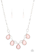 Load image into Gallery viewer, Majestically Mystic - Pink Teardrop Bead Teardop Necklace - Demetra's Bling Boutique
