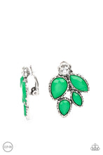 Load image into Gallery viewer, Fancy Foliage - Green Clip On Earrings - Demetra's Bling Boutique
