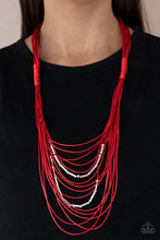 Load image into Gallery viewer, Nice CORD-ination - Red Earrings - Demetra's Bling Boutique
