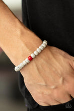 Load image into Gallery viewer, ZEN Second Rule - Red Dotted Faux Stone Bead Bracelet - Demetra's Bling Boutique

