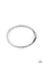 Load image into Gallery viewer, Perfect Present - Silver Twist Engraved Bangle - Demetra's Bling Boutique
