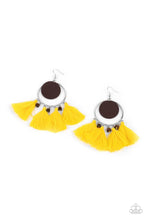 Load image into Gallery viewer, Yacht Bait - Yellow Wooden Disc Earrings - Demetra's Bling Boutique
