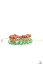 Load image into Gallery viewer, Down HOMESPUN - Green Cat's Eye Bead Strand Bracelet - Demetra's Bling Boutique
