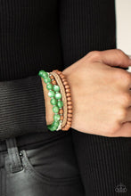 Load image into Gallery viewer, Down HOMESPUN - Green Cat's Eye Bead Strand Bracelet - Demetra's Bling Boutique
