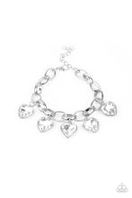 Load image into Gallery viewer, Candy Heart Charmer - White Heart Shape Bracelet - Demetra's Bling Boutique
