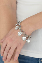 Load image into Gallery viewer, Candy Heart Charmer - White Heart Shape Bracelet - Demetra's Bling Boutique
