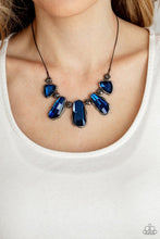 Load image into Gallery viewer, Cosmic Cocktail - Blue Hematite Rhinestone Necklace - Demetra's Bling Boutique
