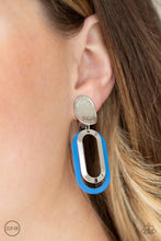 Load image into Gallery viewer, Melrose Mystery - Blue Clip On Earrings - Demetra's Bling Boutique
