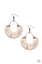 Load image into Gallery viewer, Threadbare Beauty - Copper Thread Wrap Earrings - Demetra's Bling Boutique
