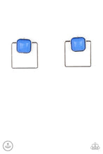 Load image into Gallery viewer, FLAIR and Square - Blue Square Earrings - Demetra's Bling Boutique
