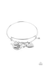 Load image into Gallery viewer, Come What May and Love It - White Stamped Toggle Bracelet - Demetra's Bling Boutique
