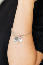 Load image into Gallery viewer, Come What May and Love It - White Stamped Toggle Bracelet - Demetra's Bling Boutique
