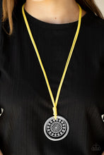 Load image into Gallery viewer, One MANDALA Show - Yellow Suede Cording Necklace - Demetra's Bling Boutique
