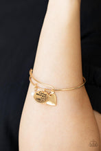 Load image into Gallery viewer, Come What May and Love It - Gold Stamped Toggle Bracelet - Demetra's Bling Boutique
