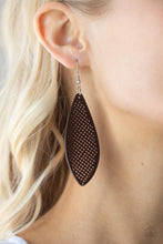 Load image into Gallery viewer, Surf Scene - Brown Surfboard Like Wooden Earrings - Demetra&#39;s Bling Boutique
