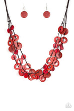 Load image into Gallery viewer, Wonderfully Walla Walla - Red - Wooden Necklace - Demetra&#39;s Bling Boutique
