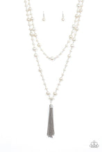 Load image into Gallery viewer, Social Hour White Pearl Necklace - Demetra's Bling Boutique
