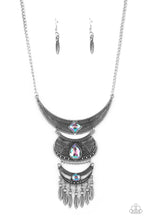Load image into Gallery viewer, Lunar Enchantment - Multi UV Shimmer Gem Crescent Necklace - Demetra's Bling Boutique
