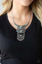 Load image into Gallery viewer, Lunar Enchantment - Multi UV Shimmer Gem Crescent Necklace - Demetra's Bling Boutique

