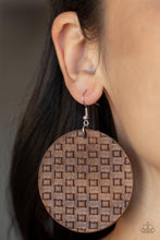 Load image into Gallery viewer, WEAVE Me Out Of It - Brown Leather Earrings - Demetra's Bling Boutique
