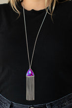 Load image into Gallery viewer, Proudly Prismatic - Pink UV Shimmer Triangular Gem Necklace - Demetra's Bling Boutique
