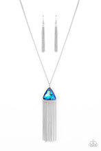 Load image into Gallery viewer, Proudly Prismatic - Blue UV Shimmer Triangular Gem Necklace - Demetra's Bling Boutique
